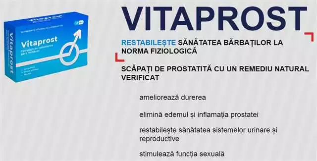 Vitaprost la o farmacie din Caransebeș — Preț, Recenzii, Informații Utile | FarmaciaXX